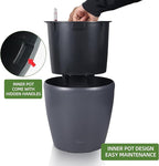 Dexceder 11x10 Inches Self Watering Planter Indoor Outdoor, Inner Pot Design - Image 4