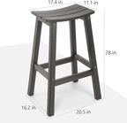 All-Weather Bar Stools Set of 2, Never Rot or Fade, - Image 3