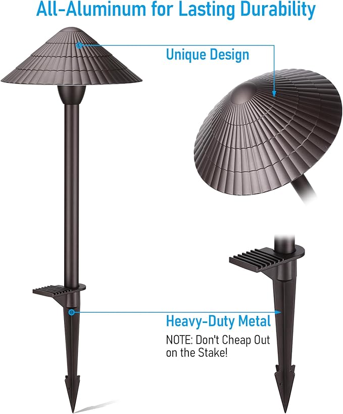 LEONLITE 12-Pack 5CCT LED Low Voltage Landscape Lights, 3W Cast-Aluminum 12-24V - Image 2