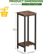 Homeiju Plant Stand Indoor, 2 Tier Wood Corner Plant Stand, Modern Square Plant - Image 2