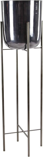 CosmoLiving by Cosmopolitan Metal Indoor Outdoor Planter Dome Large Planter Pot - Image 7