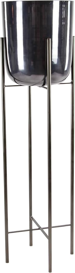 CosmoLiving by Cosmopolitan Metal Indoor Outdoor Planter Dome Large Planter Pot - Image 7