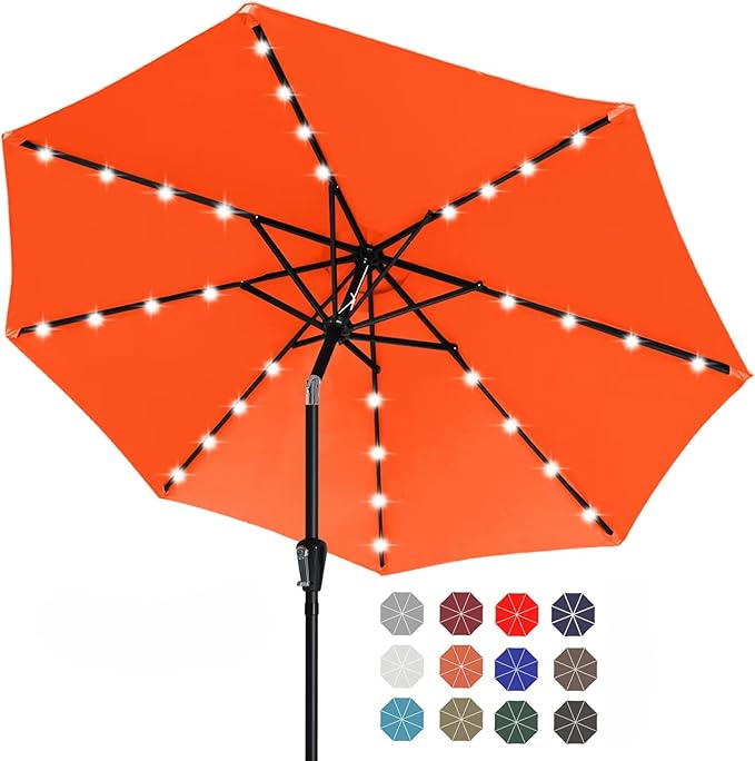 ABCCANOPY Durable Solar Led Patio Umbrellas by ABCCANOPY