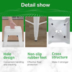 FDW Metal Bar Stools Set of 4 Counter Height Bar Stools 24 Inches Industrial - Image 7