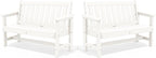 SERWALL Outdoor Bench, HDPE Outdoor Benches Weatherproof, 2-Person Garden Bench by SERWALL