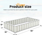 KING BIRD Raised Garden Bed 68"x 36"x 12" Galvanized Steel Metal Outdoor Garden - Image 7