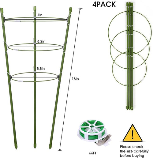4 Pack Plant Support Tomato Cages - Image 2