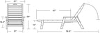 POLYWOOD NCC2280MA-P Nautical Arms Chaise - Image 7
