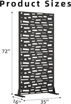 Casaphoria 72" H x 35" W Metal Outdoor Privacy Screen, Freestanding Decorative - Image 7