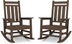 KINGYES Oversized Outdoor Rocking Chair Set of 2, All-Weather Patio Rocking by KINGYES