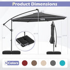 Tangkula 10ft Solar LED Patio Umbrella - Image 4