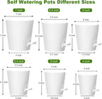 Self Watering Pots, 7/6.5/6/5.5/5/4 inch Flower Pots - Image 2
