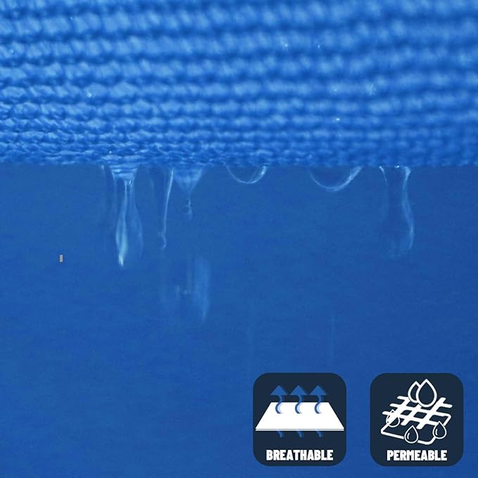 SUNNY GUARD Sun Shade Sail 12'x12'x12' Triangle Blue UV Block Sunshade - Image 5
