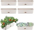 6 Pack Rectangle Planter 16x4.4 Inch Window Boxes Planters Rectangular Large by KvyusFlourish