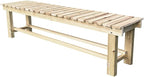 Outdoor Garden Bench, 3-Person Wood Patio Bench Weatherproof Outdoor Backless - Image 9