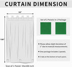 Easy-Going Outdoor Patio Curtains Detachable Tab Top Windproof Weatherproof - Image 6