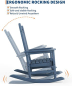 GarveeLife Poly Lumber Rocking Chair Outdoor Set of 4 - Image 4