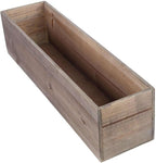 Efavormart 24"x6" Natural Rectangular Wood Planter Box Set - Image 7
