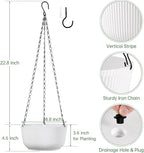 8.8 Inch Hanging Planters for Outdoor Indoor Plants - Image 2