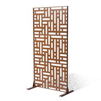 VEVOR Metal Privacy Screen, Outdoor Privacy Screens 3-Panel, Freestanding by VEVOR