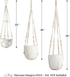 3 Pack Macrame Plant Hanger Indoor 3 Different Sizes Hanging Planter Basket - Image 3
