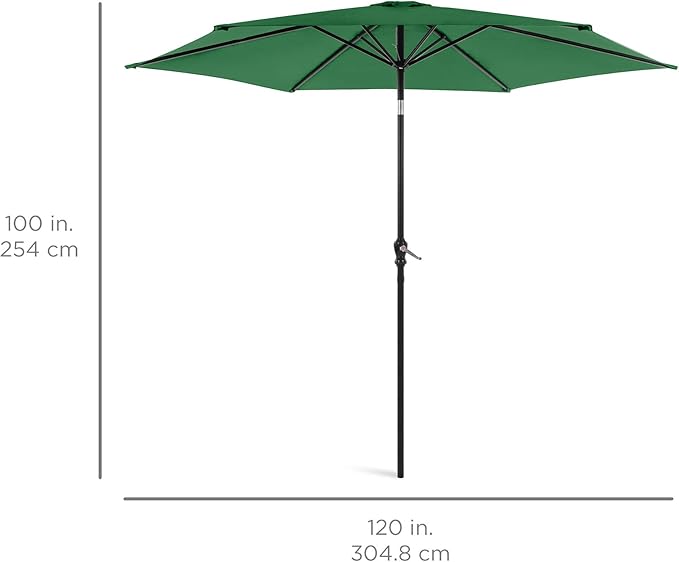 Best Choice Products 10ft Outdoor Table Compatible Steel Polyester Market Patio - Image 7