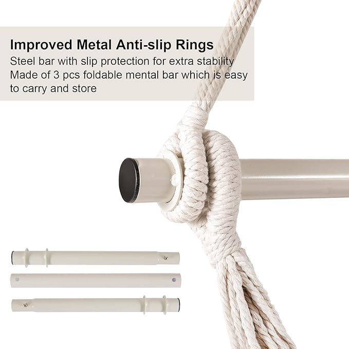 Hammock Chair, Hanging Rope Swing Seat - Image 7