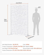 VEVOR Metal Privacy Screen, Freestanding Outdoor Divider - Image 7