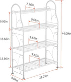 SORCEDAS Plant Stand Indoor Outdoor Plant Shelf 4 Tier Metal Corner Flower - Image 5