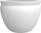 Red Lantern Large 22" White Porcelain Fishbowl Planter by RedLantern