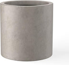 Kante 12.6" Dia Round Concrete Planter, Modern Style Large Cylindrical Plant Pot by Kante