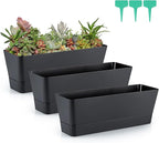 Skelang 3 Pcs Rectangular Plant Pot, Windowsill Container by Skelang