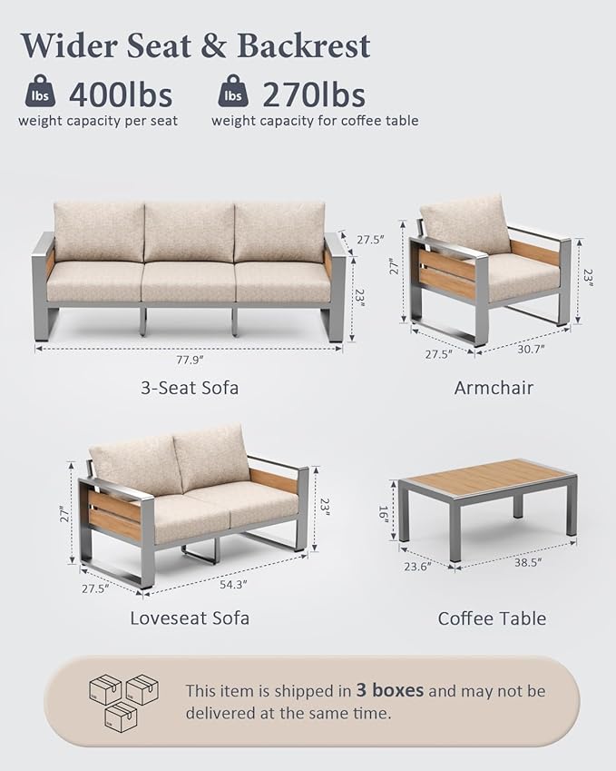 ZANDOR Outdoor Aluminum Patio Furniture - Image 2