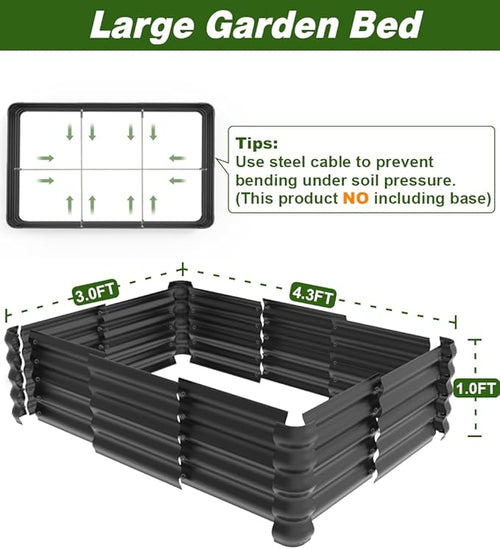 4.3x3.0x1.0ft Raised Garden Bed Kit - Image 2