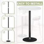 Flamaker Round Bistro Pub Table Modern Style Metal Base MDF Top Cocktail Bar - Image 6