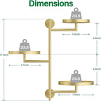 Rotating Window Shelves for Multiple Plants Indoor, 3-tier Metal Corner gold - Image 4