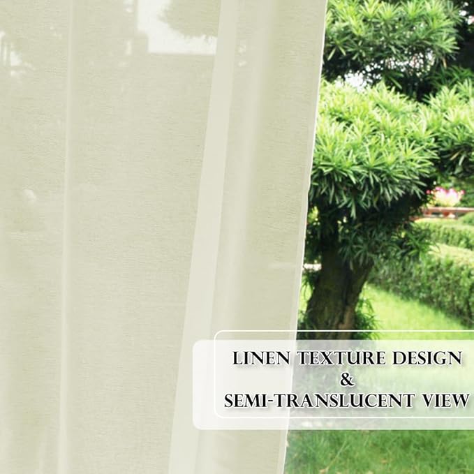 RYB HOME 2 Panels Outdoor Curtains - Image 5