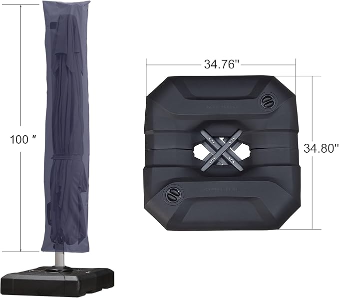 PURPLE LEAF 10'×10' Patio Umbrella - Image 3