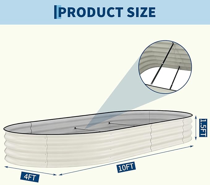 Garvee 2 Pack Galvanized Raised Garden Beds - Image 2