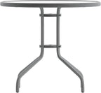 Flash Furniture Bellamy 31.5'' Round Indoor/Outdoor Tempered Glass Metal Frame - Image 10