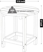 LZRS Round Adirondack Patio Side Table End Table, Outdoor Side Tables - Image 3