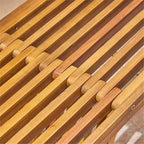 Christopher Knight Home Esme Outdoor Acacia Wood Bench, Teak Finish - Image 8