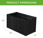 Best Choice Products 4x2x2ft Outdoor Metal Raised Garden Bed, Deep Root Box - Image 3