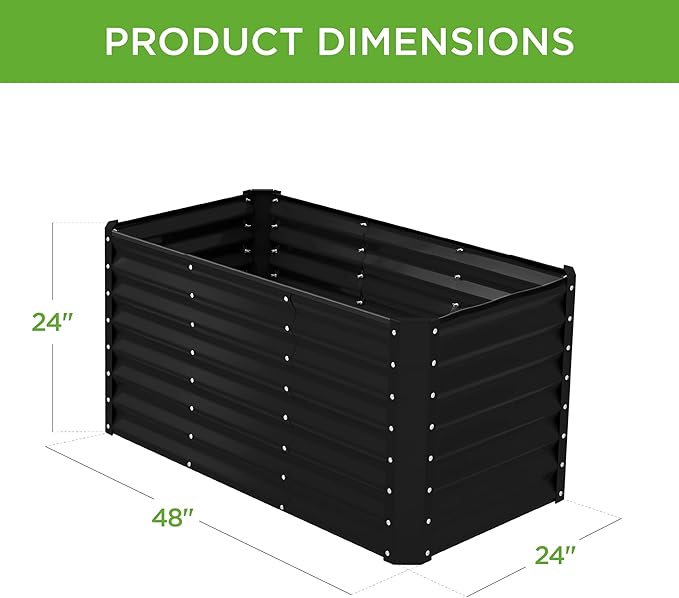 Best Choice Products 4x2x2ft Outdoor Metal Raised Garden Bed, Deep Root Box - Image 3