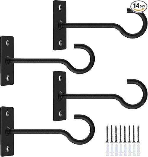 4Pack 4inch Wall Hook for Hanging Plant Bracket by QTJUST