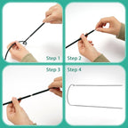 32 inch Plant Support Stakes, 10 Pack Half Round Metal Garden Plant Stake - Image 3