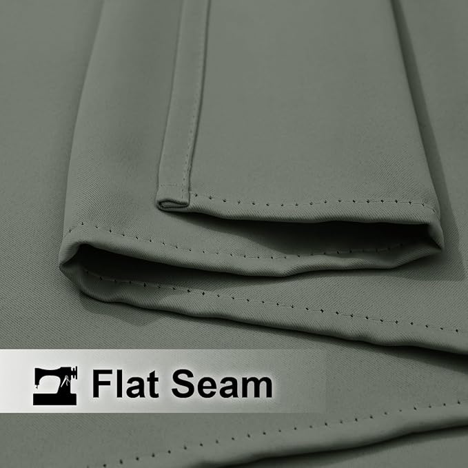 NICETOWN Indoor & Outdoor Curtains 95 inches Long, Morandi Waterproof Fbric - Image 6