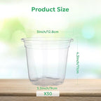 30 Packs 5 Inch Reinforced Clear Nursery Pots - Image 2