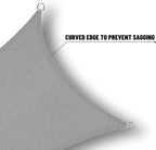 SUNNY GUARD Waterproof Sun Shade Sail 5' x 10' Charcoal Rectangle UV Block - Image 4