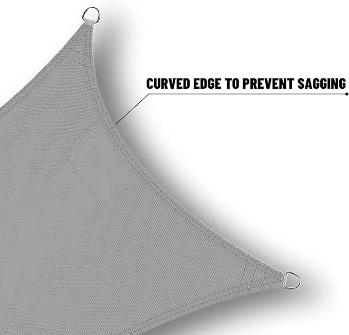 SUNNY GUARD Waterproof Sun Shade Sail 10' x 13' Charcoal Rectangle UV Block - Image 4